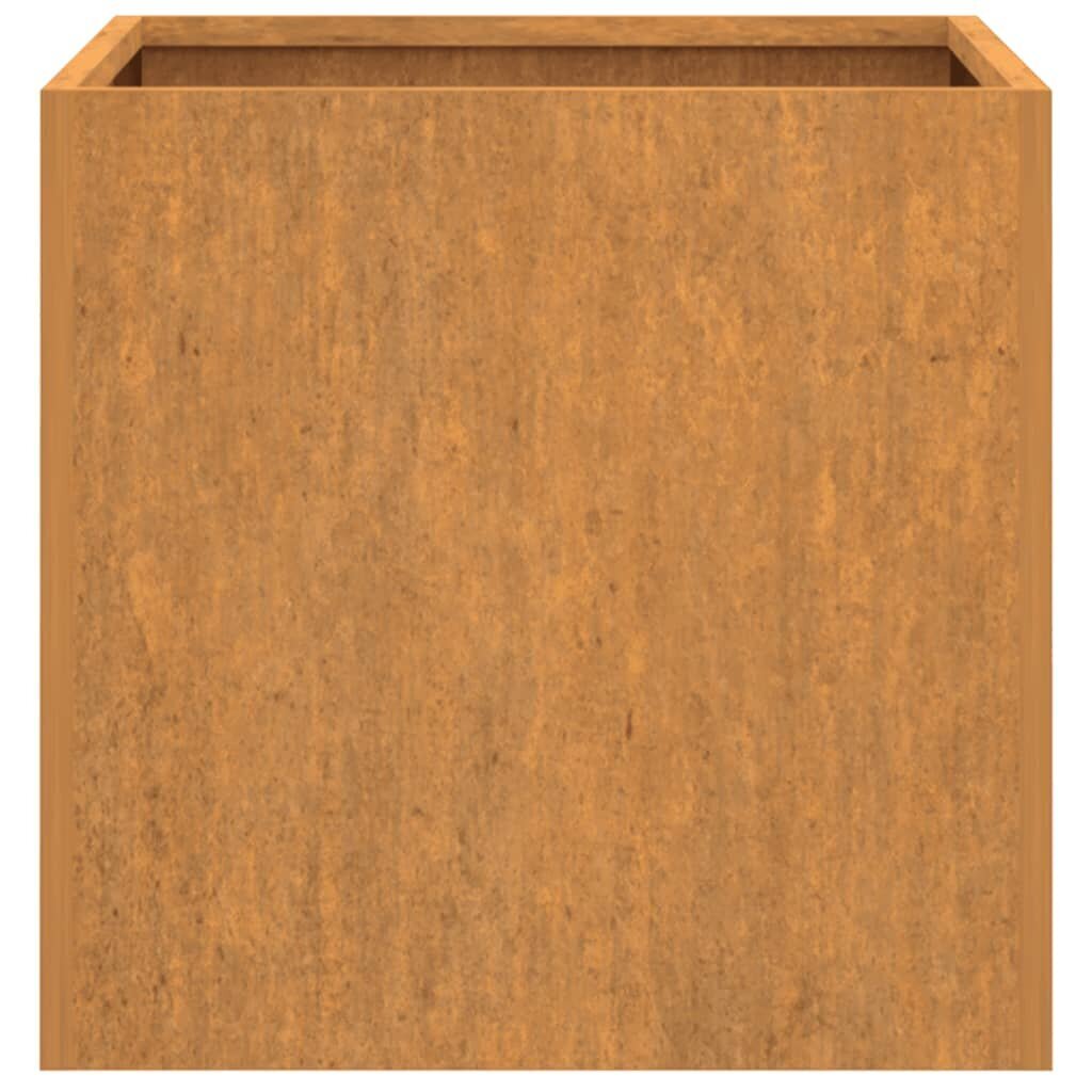 vidaXL puķu kastes, 2 gab., pelēkas, 49x47x46 cm, izturīgs tērauds cena un informācija | Balkona kastes | 220.lv