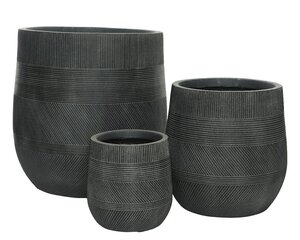 Keramikas āra puķupods LIAM, pelēks, 31x31cm cena un informācija | Puķu podi | 220.lv