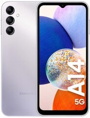 Samsung Galaxy A14 5G Dual SIM 4/64GB SM-A146PZSDEUB Silver cena un informācija | Mobilie telefoni | 220.lv