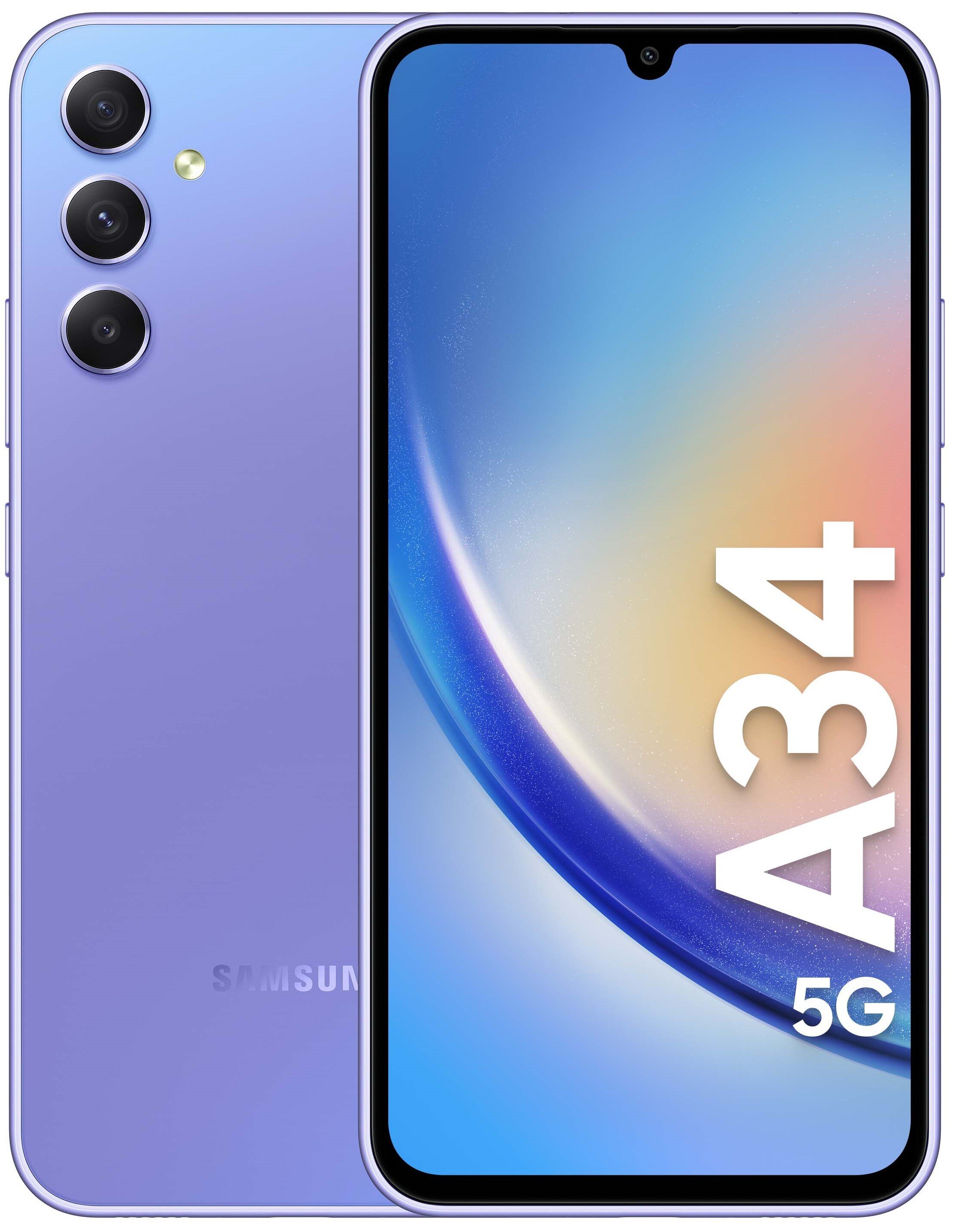 Телефон Samsung Galaxy A34 5G Dual SIM 8/256GB Light Violet SM-A346BLVEEUB  цена | 220.lv