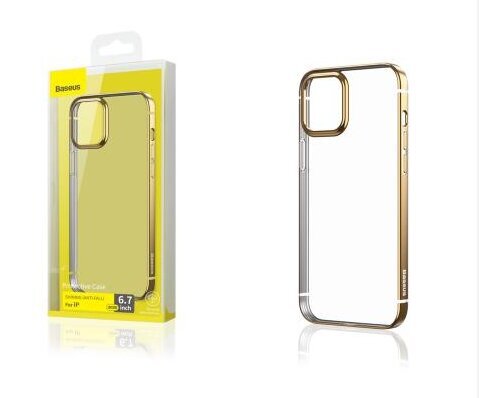 Silikona maciņš Baseus Shining Case (Anti-fall) gold for iPhone 12ProMax цена и информация | Telefonu vāciņi, maciņi | 220.lv