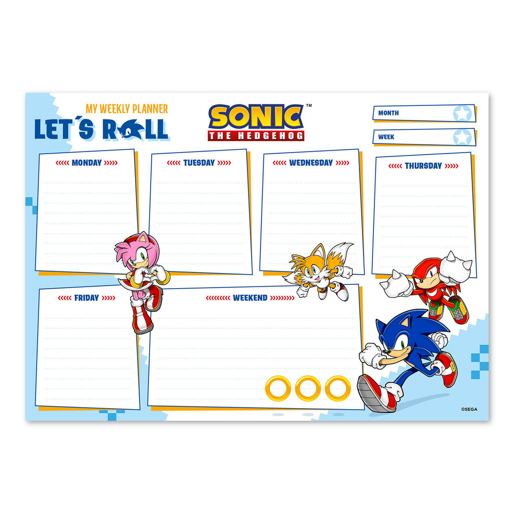 Sonic A4 nedēļas plānotājs цена и информация | Burtnīcas un papīra preces | 220.lv
