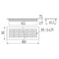 GTV ventilācijas reste, 480 x 80 mm, melna цена и информация | Citi piederumi mēbelēm | 220.lv