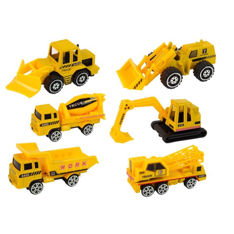 Celtniecības mašīnas, dzeltenas cena un informācija | Rotaļlietas zēniem | 220.lv