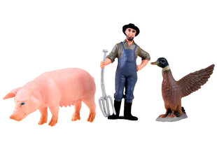 Фермерский набор с животными и фермером цена и информация | Игрушки для мальчиков | 220.lv