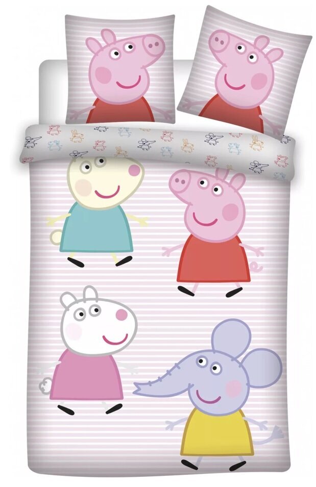 Darymex gultas veļas komplekts Peppa Pig, 100 x 135, 2 daļas cena un informācija | Gultas veļas komplekti | 220.lv