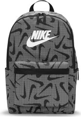 Nike mugursoma Heritage BKPK, 25 L, melna/pelēka cena un informācija | Sporta somas un mugursomas | 220.lv