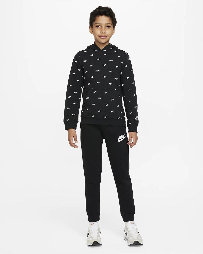 Nike bērnu sporta krekls DQ9110*010, melns/balts cena un informācija | Zēnu jakas, džemperi, žaketes, vestes | 220.lv