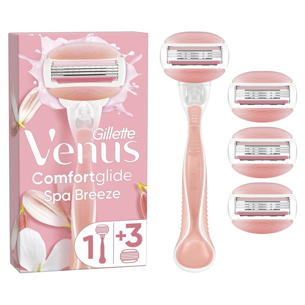 Skūšanas komplekts sievietēm Gillette Venus ComfortGlide Spa Breeze, 4 gab. cena un informācija | Skūšanās piederumi, kosmētika | 220.lv