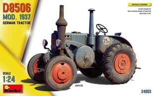 Līmējošais modelis MiniArt 24003 German Tractor D8506 Mod. 1937 1/24 cena un informācija | Līmējamie modeļi | 220.lv