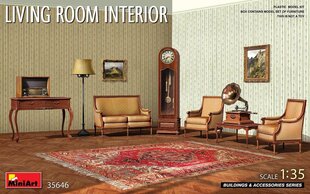 Līmējošais modelis MiniArt 35646 Living Room Interior 1/35 цена и информация | Склеиваемые модели | 220.lv