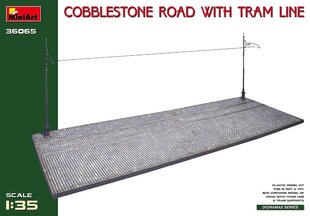 Līmējošais modelis MiniArt 36065 Cobblestone Road with Tram Line 1/35 cena un informācija | Līmējamie modeļi | 220.lv