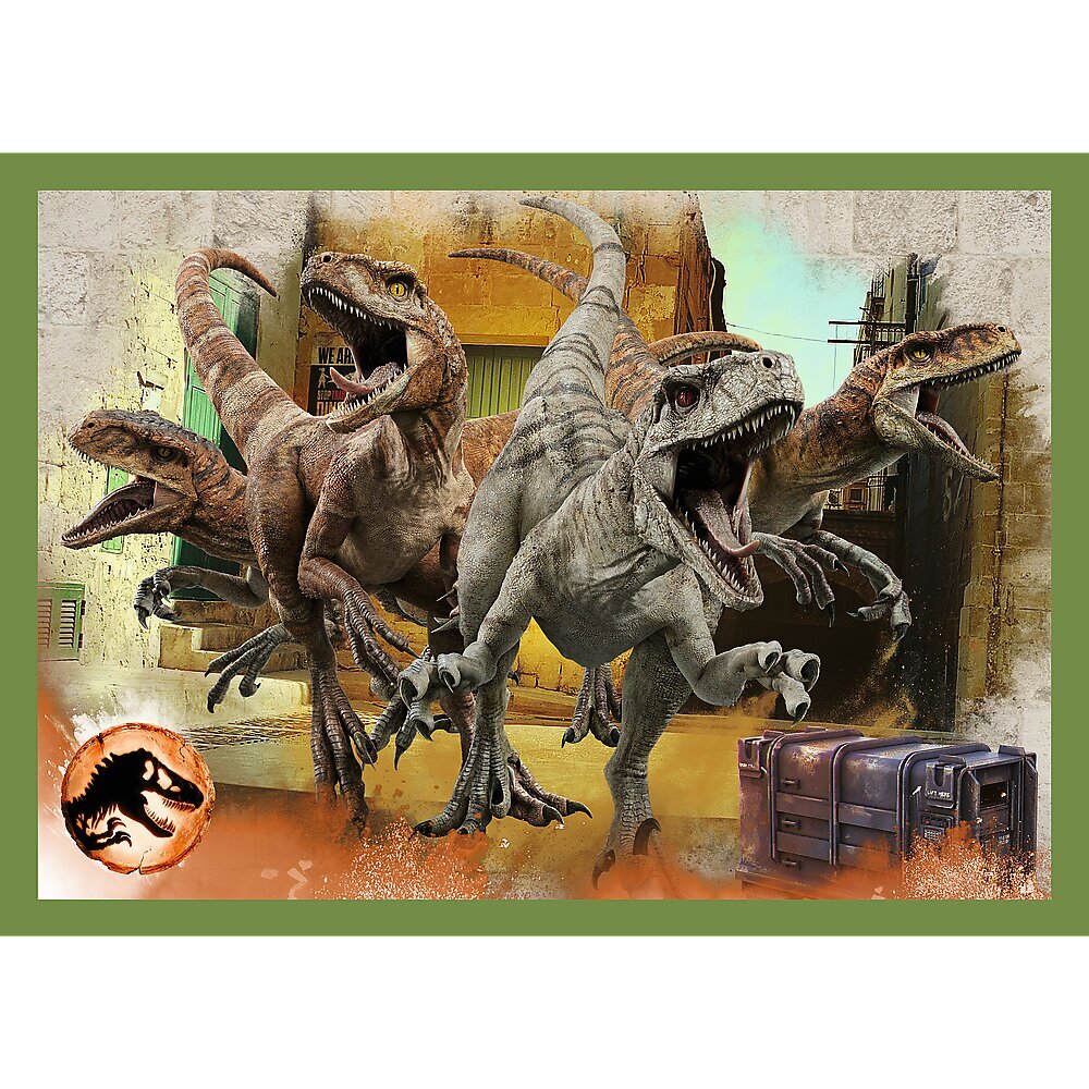 TREFL JURASSIC PARK pužļu komplekts 4in1, 35+48+54+70 gab. cena un informācija | Puzles, 3D puzles | 220.lv