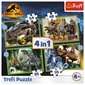 TREFL JURASSIC PARK pužļu komplekts 4in1, 35+48+54+70 gab. cena un informācija | Puzles, 3D puzles | 220.lv