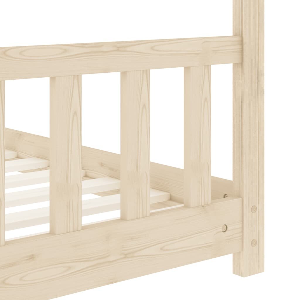 vidaXL bērnu gultas rāmis, 70x140 cm, priedes masīvkoks cena un informācija | Bērnu gultas | 220.lv