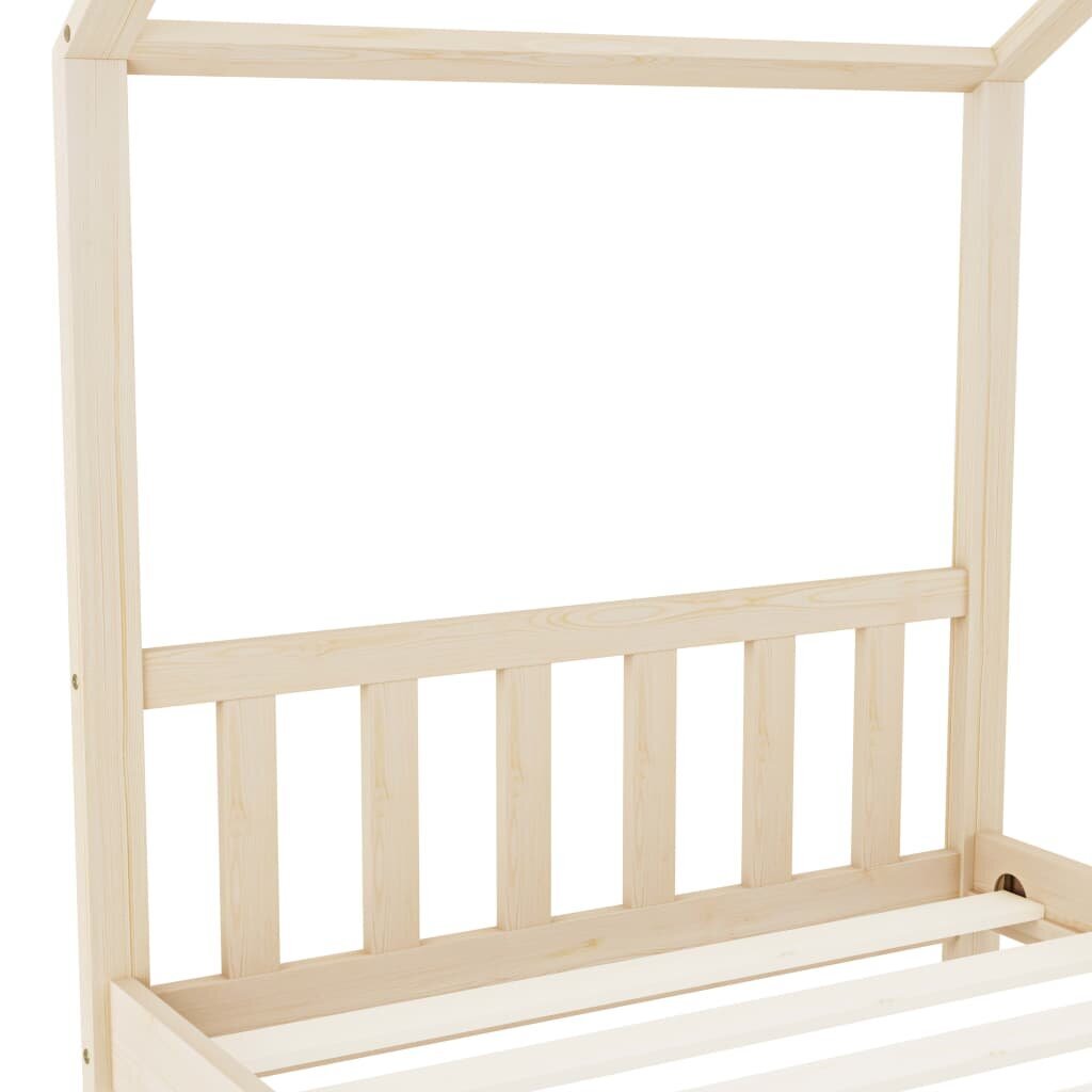vidaXL bērnu gultas rāmis, 90x200 cm, priedes masīvkoks цена и информация | Bērnu gultas | 220.lv