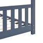 vidaXL bērnu gultas rāmis, pelēks, 70x140 cm, priedes masīvkoks cena un informācija | Bērnu gultas | 220.lv
