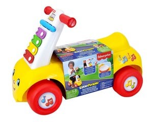 Музыкальная машинка-толокара Fisher Price, желтая цена и информация | Игрушки для малышей | 220.lv