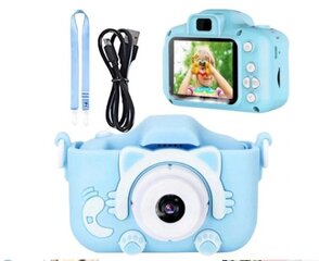 Digitālā kamera bērniem, zila + Kingston SDCS/32GB 32GB SDHC atmiņas karte cena un informācija | Attīstošās rotaļlietas | 220.lv