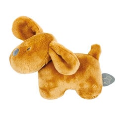 NATTOU Plīša rotaļlieta-grabulis Suns, 15 cm, karamele cena un informācija | Rotaļlietas zīdaiņiem | 220.lv