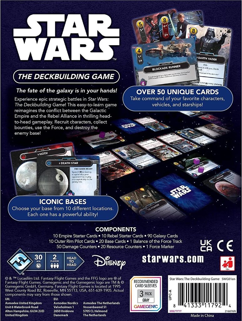 Galda spēle Star Wars: The Deckbuilding Game, EN cena un informācija | Galda spēles | 220.lv