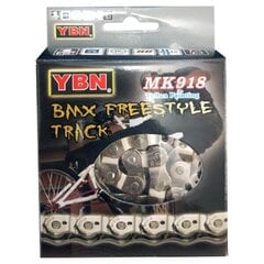 Цепь велосипедная 1/2 x 1/8, 112 звеньев, BMX, TRIAL, FREESTYLE, YBN MK918 (421) 0096 цена и информация | Другие запчасти для велосипеда | 220.lv