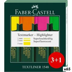 Fluorescējošo marķieru komplekts Faber-Castell, 65 gab. cena un informācija | Kancelejas preces | 220.lv