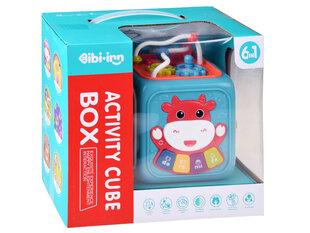 Интерактивный развивающий кубик, синий цена и информация | Развивающие игрушки | 220.lv