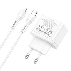 Сетевая зарядка Hoco N29 PD35W c 2 Type-C + Lightning белая цена и информация | Зарядные устройства для телефонов | 220.lv