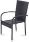 Krēsls Fieldmann Rattan, melns cena un informācija | Dārza krēsli | 220.lv