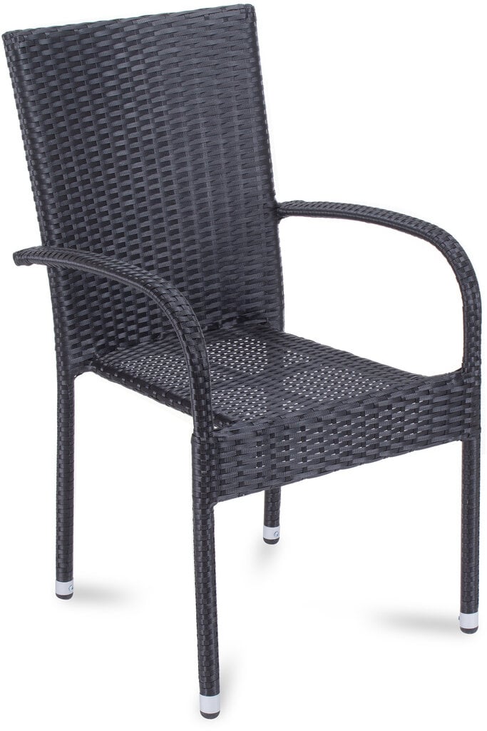 Krēsls Fieldmann Rattan, melns цена и информация | Dārza krēsli | 220.lv