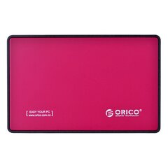 ORICO 2,5-ДЮЙМОВЫЙ КОРПУС ДЛЯ HDD/SSD, USB-A 3.1, АЛЮМИНИЙ, КРАСНЫЙ цена и информация | Чехлы для жёстких дисков | 220.lv