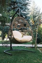 Dārza šūpoles - krēsls Osna, brūns cena un informācija | Dārza krēsli | 220.lv