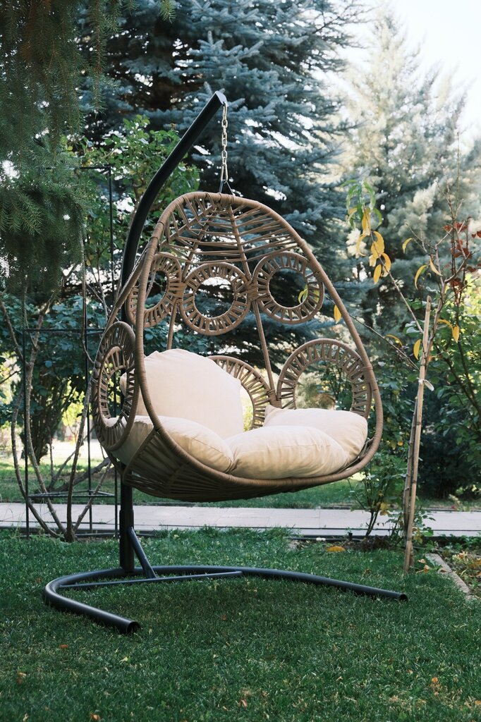 Dārza šūpoles - krēsls Osna, brūns цена и информация | Dārza krēsli | 220.lv