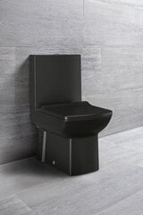 Kompakts tualetes pods Premium Lara Creavit 35x80x64 cm, melns, matēts цена и информация | Унитазы | 220.lv