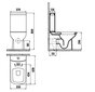Kompakts tualetes pods Premium Lara Creavit 35x80x64 cm, melns, matēts cena un informācija | Tualetes podi | 220.lv