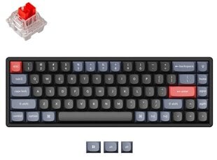 Keychron K6 Pro 65% bezvadu mehāniskā tastatūra (ANSI, RGB, Hot-swap, US, Pro Red Switch) цена и информация | Клавиатуры | 220.lv