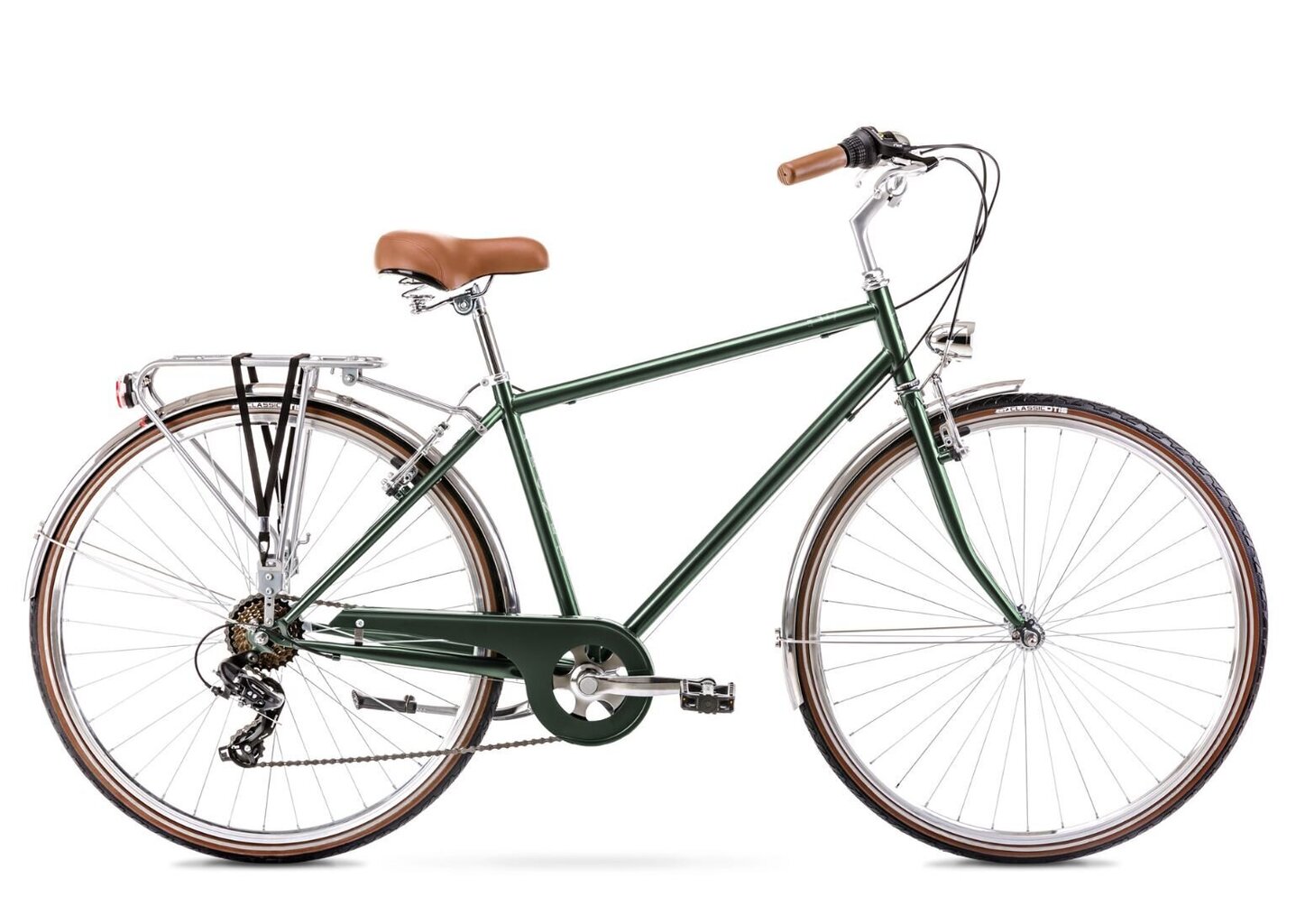 Pilsētas velosipēds Romet Vintage Eco M, 28", 2022, zaļš цена и информация | Velosipēdi | 220.lv