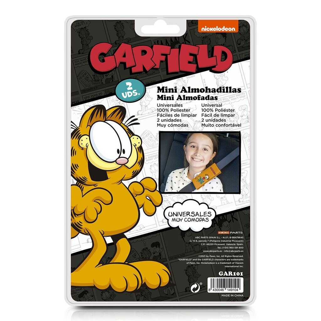 Накладки на ремни безопасности GAR101 Оранжевый Garfield цена | 220.lv