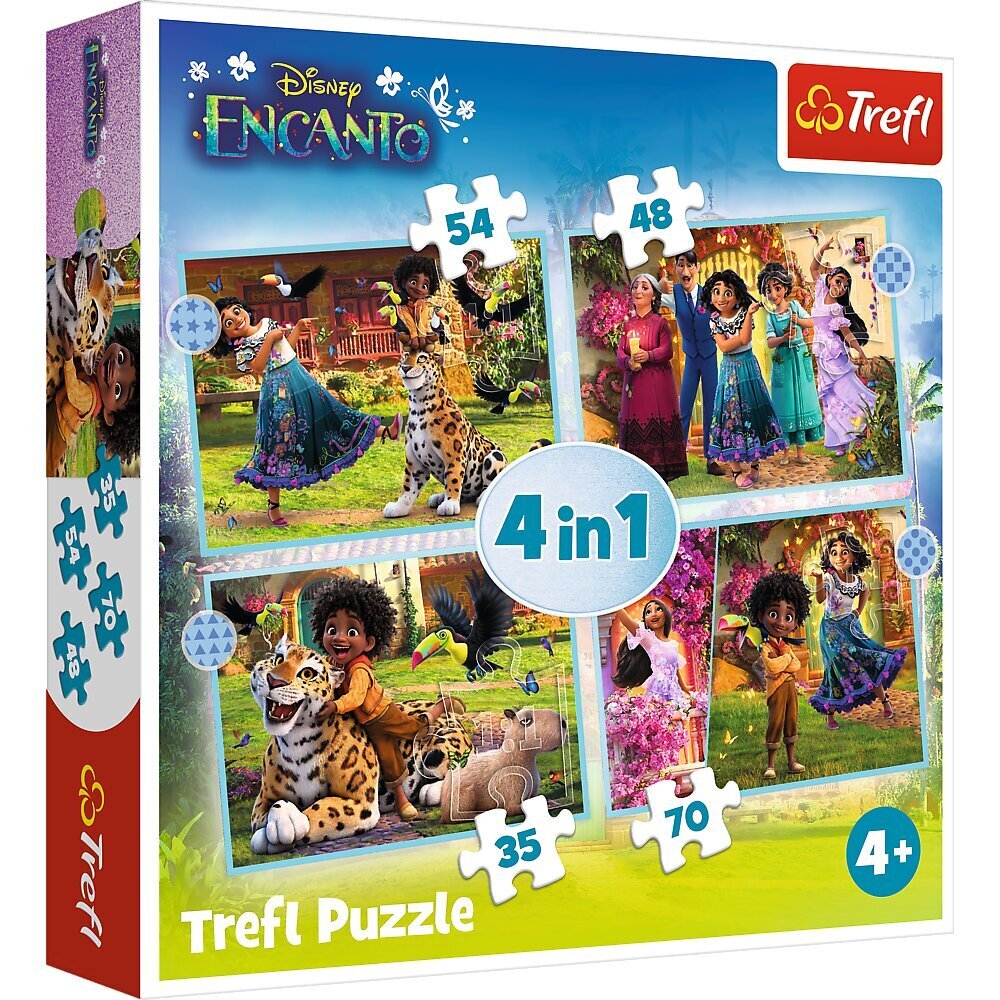 TREFL ENCANTO pužļu komplekts 4in1, 35+48+54+70 gab. cena un informācija | Puzles, 3D puzles | 220.lv