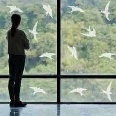 Виниловые полупрозрачные наклейки на окно Летящие птицы Декор интерьера 25 шт., 15 см цена и информация | Декоративные наклейки | 220.lv