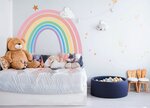 Vinila sienas uzlīme Varavīksne gultas krāsās Interjera dekors bērnu istabai — 120 x 78 cm