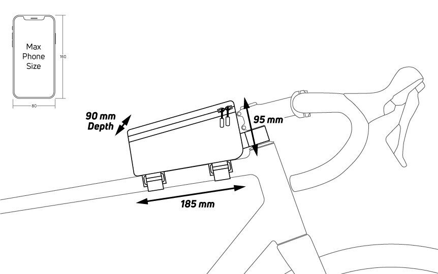 Velosipēda rāmja somiņa Zefal Console Pack T1, 0,8 l, melna cena un informācija | Velo somas, telefona turētāji | 220.lv