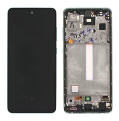 Displejs Samsung A528 A52S 5G ar skārienjūtīgo paneli ar rāmi oriģināls Awesome Mint (service pack) cena un informācija | Telefonu rezerves daļas un instrumenti to remontam | 220.lv