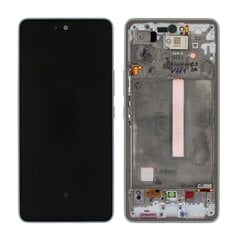 Displejs Samsung A536 A53 5G ar skārienjūtīgo paneli ar rāmi oriģināls Awesome White (service pack) cena un informācija | Telefonu rezerves daļas un instrumenti to remontam | 220.lv