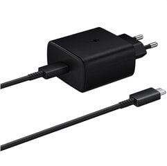 Lādētājs oriģināls Samsung EP-TA845 45W + Type-C kabelis 25W bez iepakojuma melns cena un informācija | Lādētāji un adapteri | 220.lv