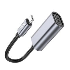 Parveidotājs Hoco UA21 Type-C to VGA pelēks цена и информация | Адаптеры и USB разветвители | 220.lv