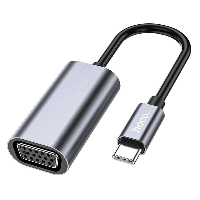 Parveidotājs Hoco UA21 Type-C to VGA pelēks cena un informācija | Adapteri un USB centrmezgli | 220.lv