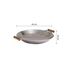 Wok panna GrillSymbol WP-450 inox, ø 45 cm cena un informācija | Grila, barbekjū piederumi un aksesuāri | 220.lv