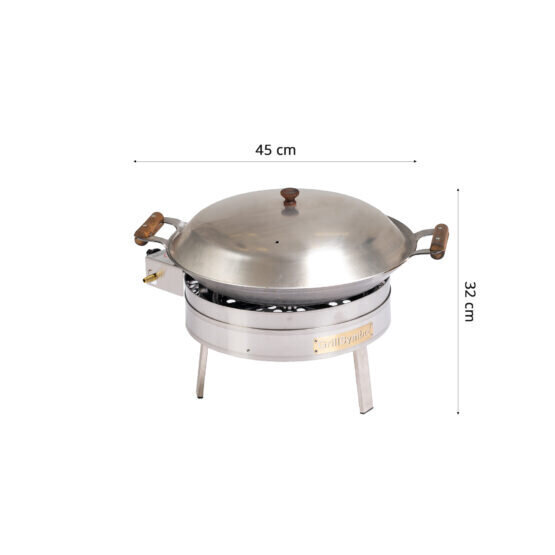 GrillSymbol Cataplana komplekts ar adapteri WS-450 CAT, ø 45 cm cena un informācija | Grila, barbekjū piederumi un aksesuāri | 220.lv